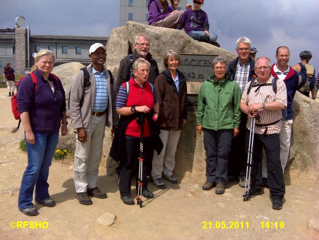 die Wandergruppe am Brockenstein
