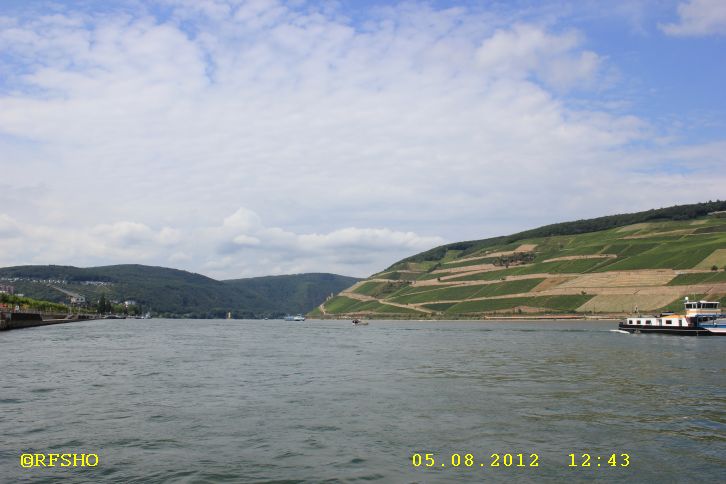 mit der Rheinfähre von Bingen nach Rüdesheim
